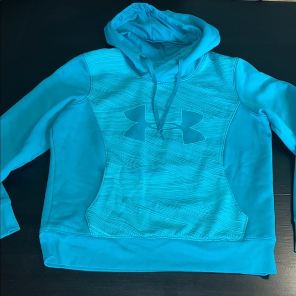 Under Armour Blue/green semi fitted Hoodie - Picture 1 of 7